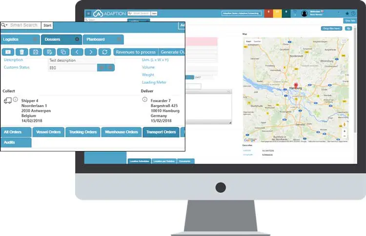 Het product Supply-Chain-Control-Tower van de Adaption Logistics Cloud Suite