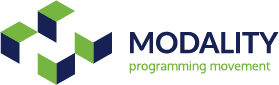 Logo van het logistieke bedrijf Modality programming movement