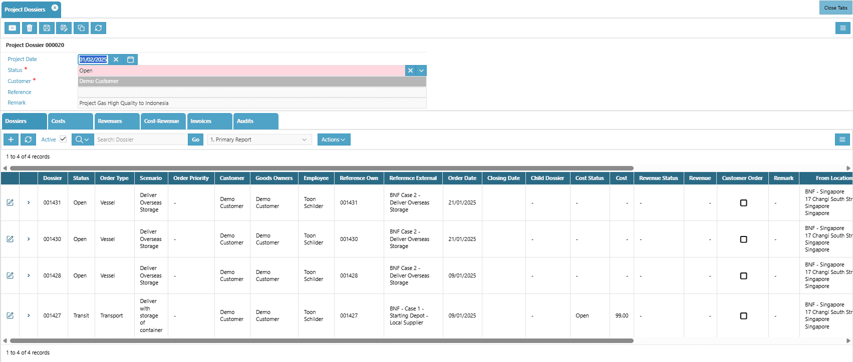 Overzichtelijke project dossiers met Adaption's Planboard binnen het Transport Management Systeem (TMS)