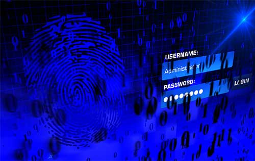 Image of a fase login on a computerscreen