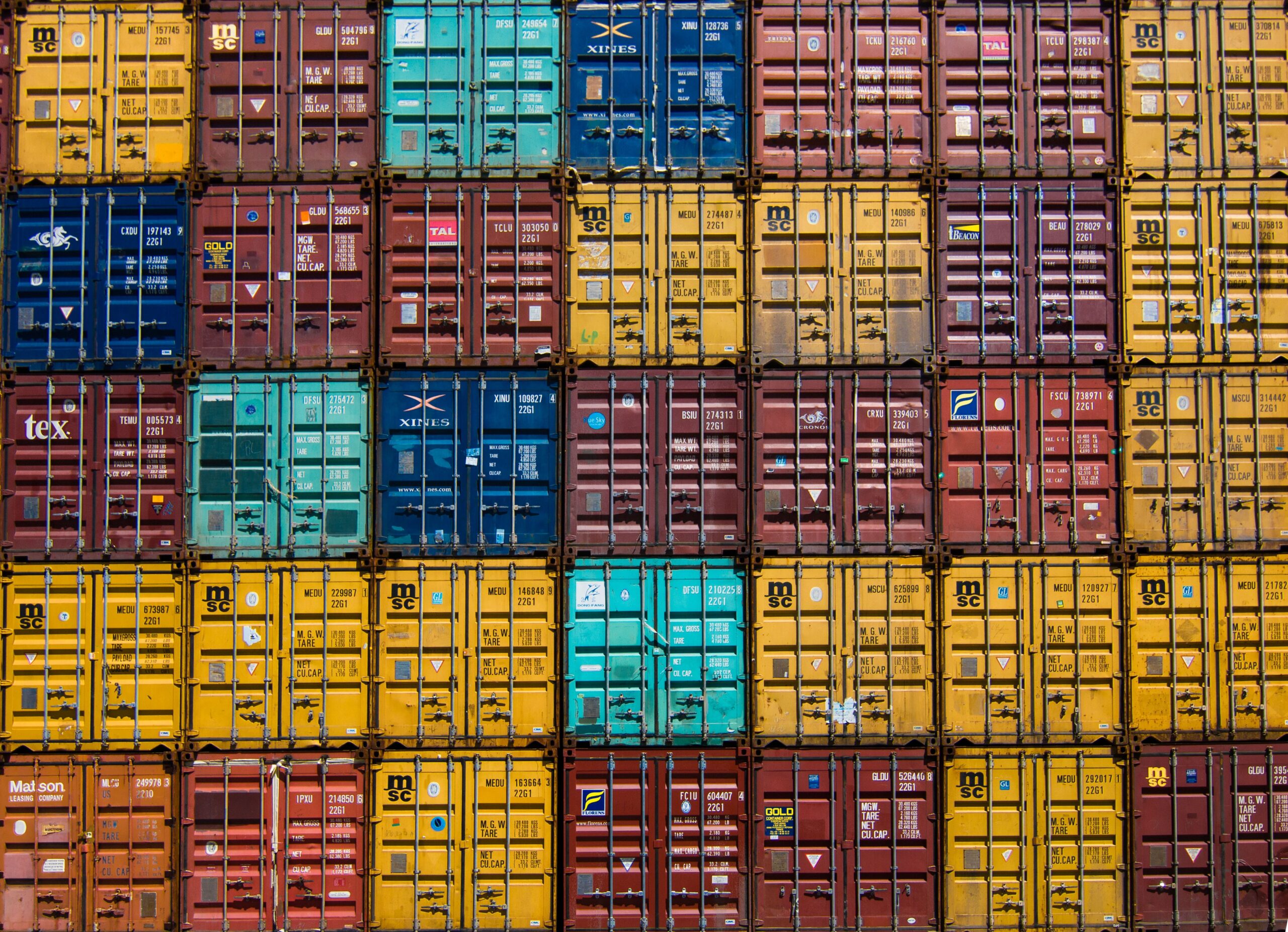 Afbeelding van gestapelde containers