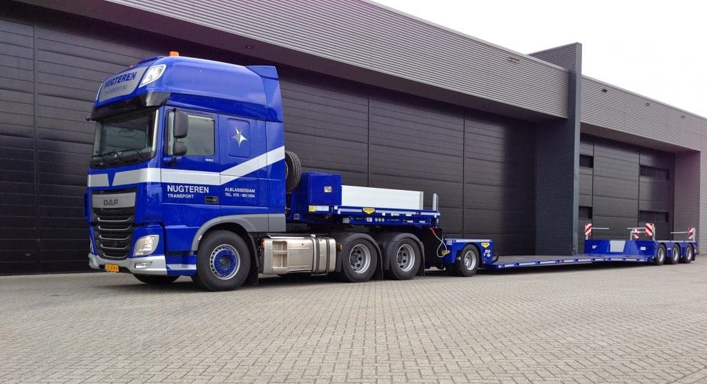 Vrachtwagen van het logistieke bedrijf Nugteren