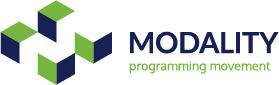 Logo van het logistieke bedrijf Modality programming movement